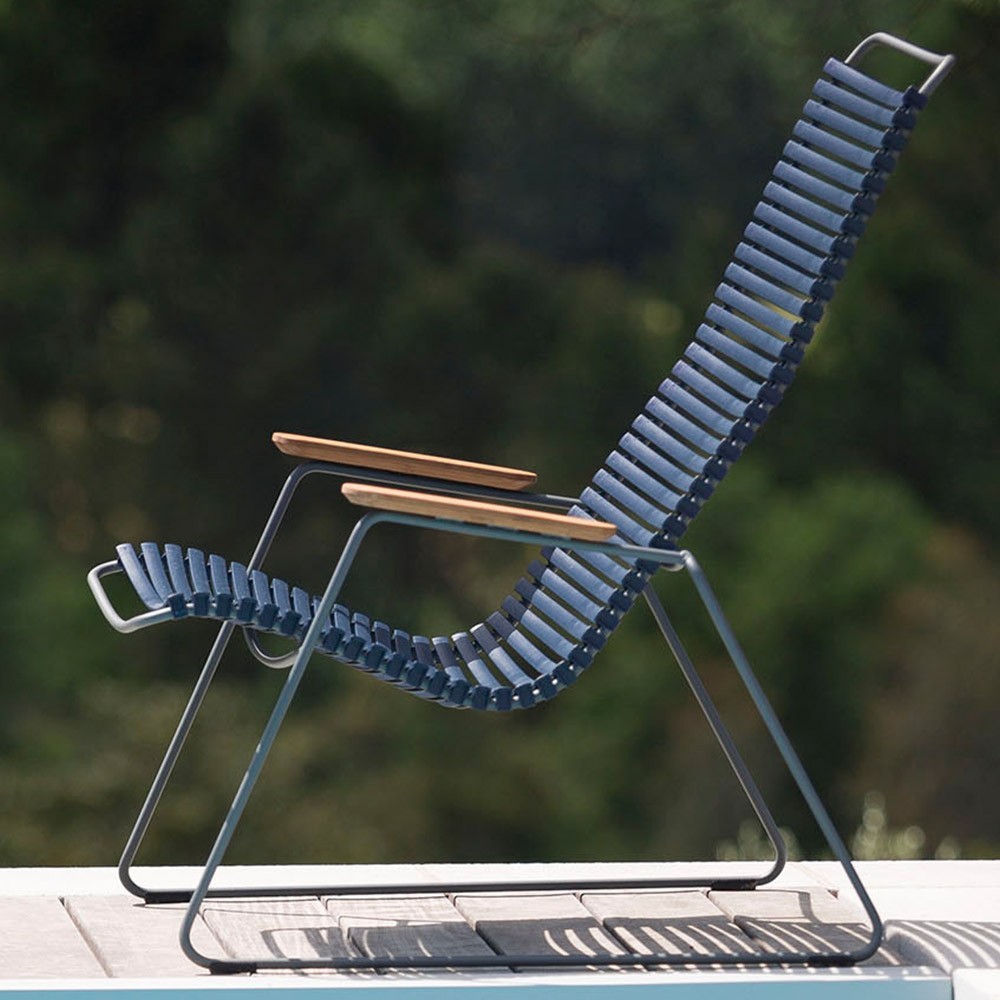 Click lounge chair pigeon blue Houe