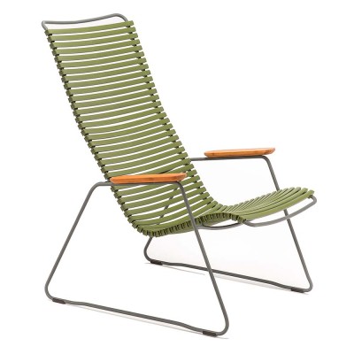 Click lounge chair olive green Houe