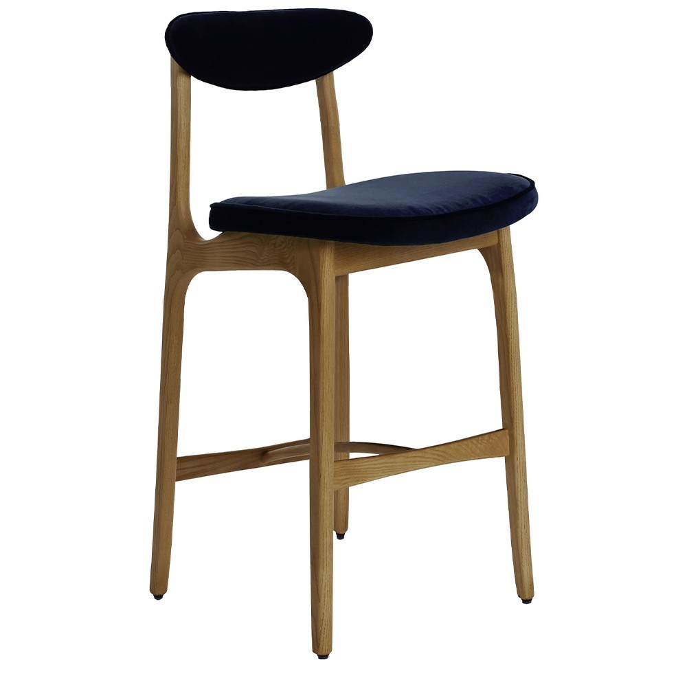 200-190 bar stool Velvet indigo 366 Concept