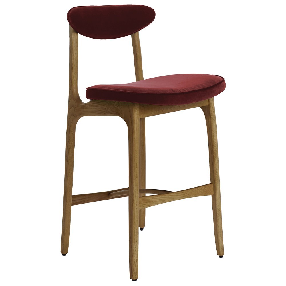 200-190 bar stool Velvet merlot 366 Concept