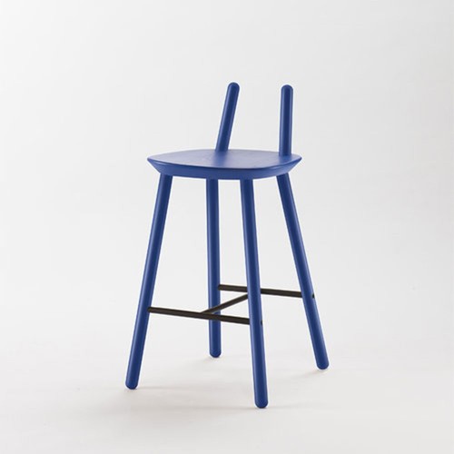 Chaise de bar Naïve Semi bleu Emko