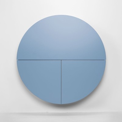 Pille Wand Schreibtisch blau & weiß Emko 2