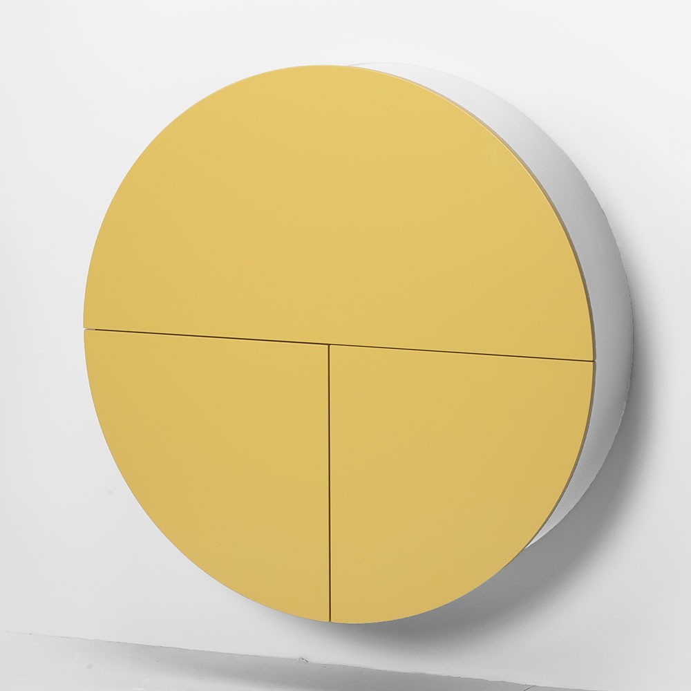 Pill wall desk yellow & white Emko