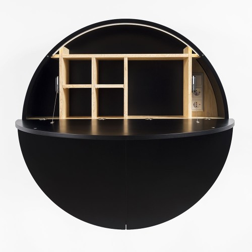 Pill wall desk yellow & black Emko