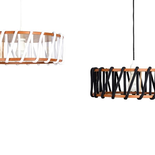 Suspension Macaron blanc L Emko