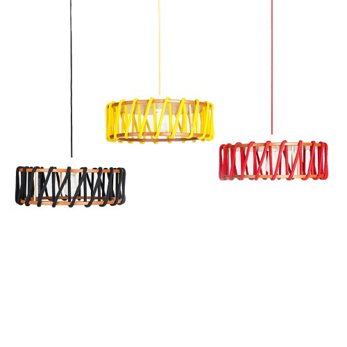 Macaron hanglamp geel L Emko