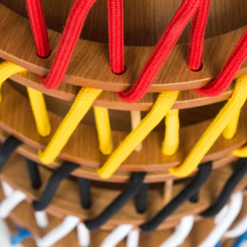 Macaron lampada a sospensione gialla L Emko