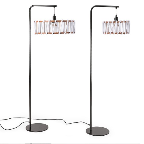Macaron floor lamp black & white L Emko