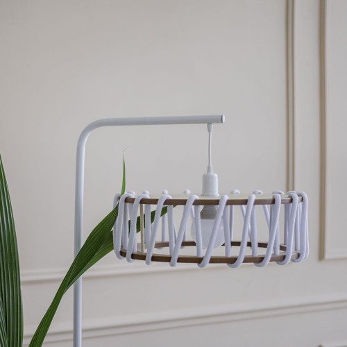 Lampadaire Macaron noir & blanc L Emko