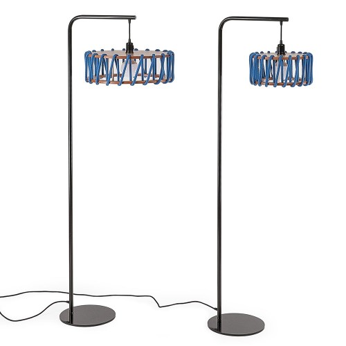 Lampadaire Macaron noir & bleu L Emko