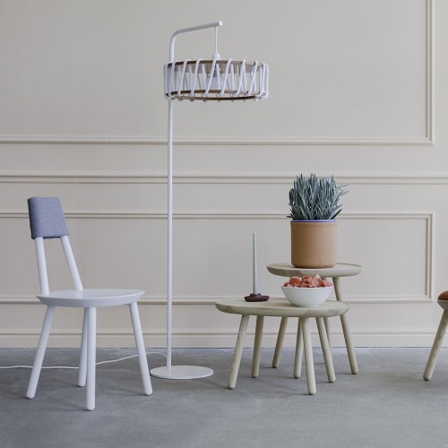 Macaron vloerlamp zwart & blauw L Emko