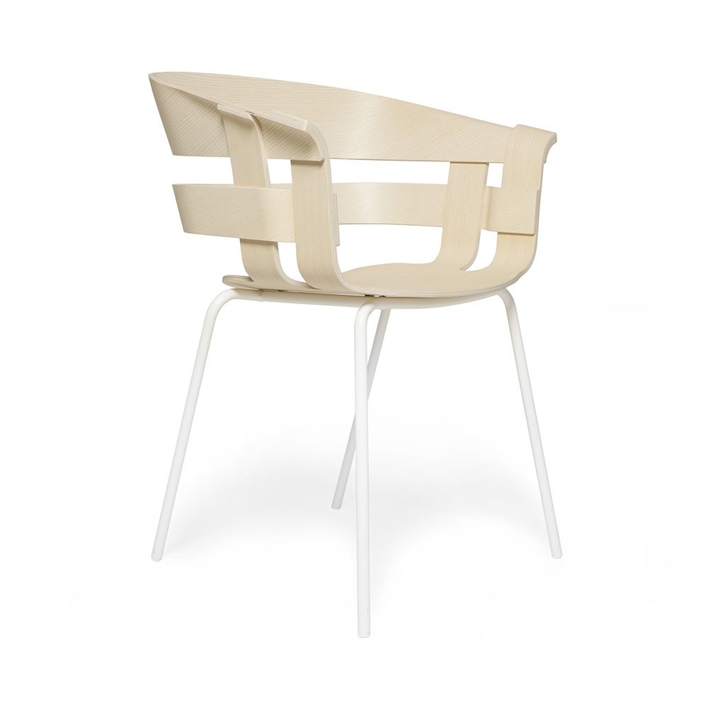 Wick chair ash & white metal Design House Stockholm