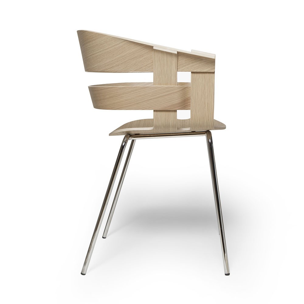 Wick chair oak & chromed metal Design House Stockholm