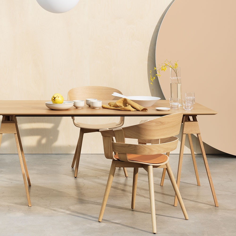 Wick swivel chair oak & dark grey Design House Stockholm