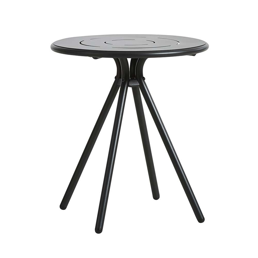 Ray Round café table charcoal black Woud