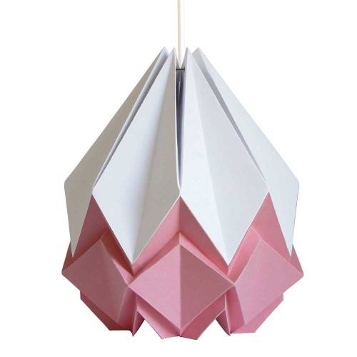 Hanahi suspensión papel blanco y rosa Tedzukuri Atelier