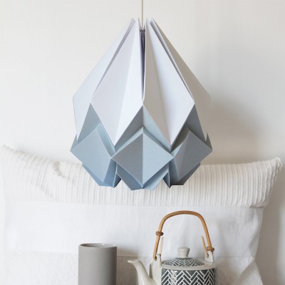 Hanahi hanglamp wit & grijs papier Tedzukuri Atelier
