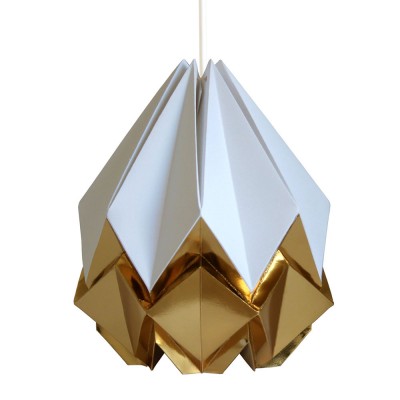 Hanahi hanglamp wit & goud papier Tedzukuri Atelier