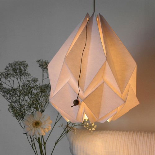 Colgante de papel blanco Hanahi Tedzukuri Atelier