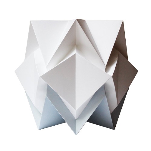 Witte en grijze papieren tafellamp Hikari Tedzukuri Atelier