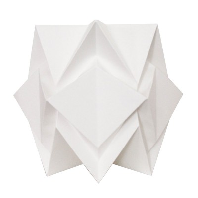 Tischlampe aus weißem Papier von Hikari Tedzukuri Atelier