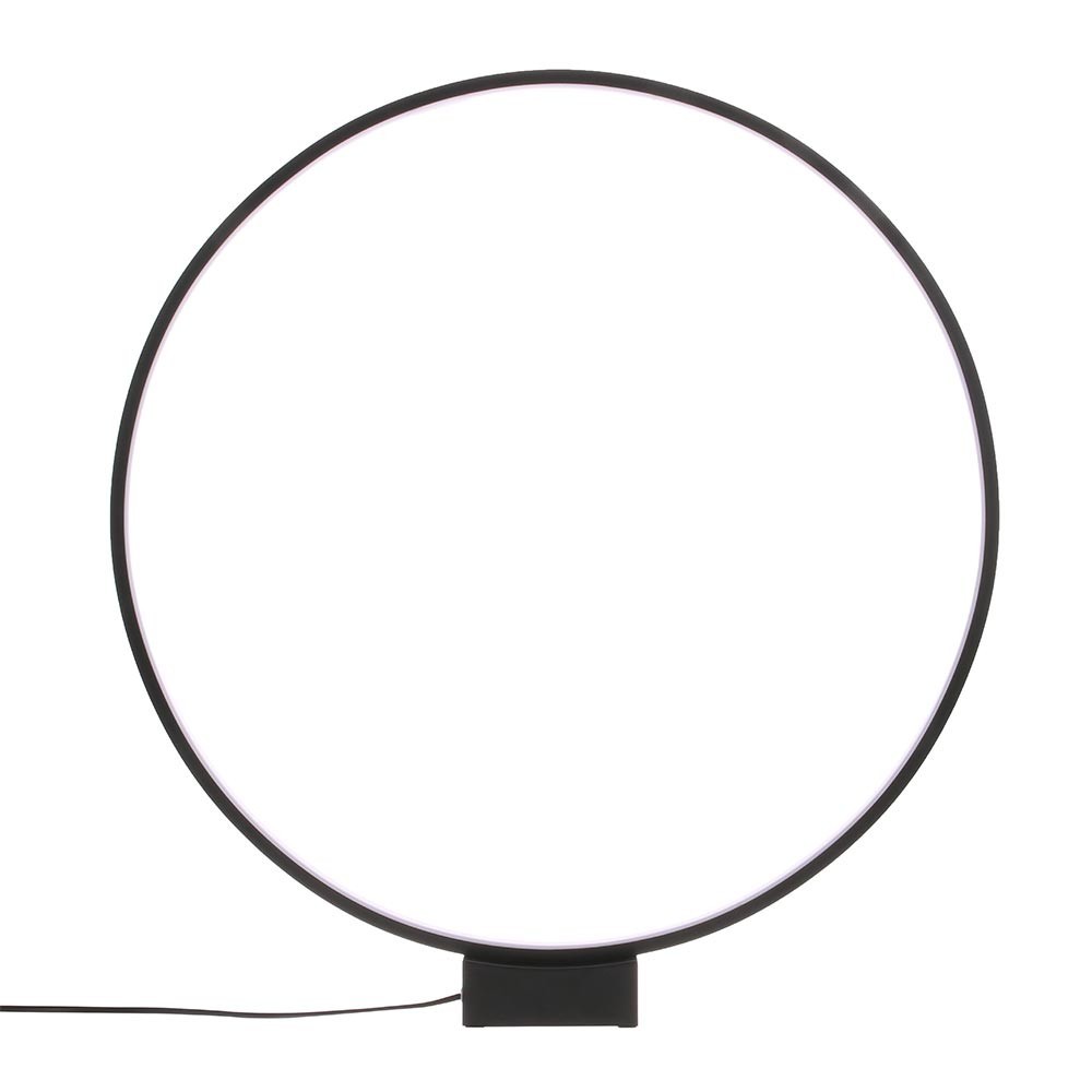 Lámpara de mesa circular negra HKliving