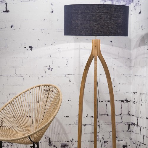 Lampada da terra Annapurna in lino blu Good & Mojo