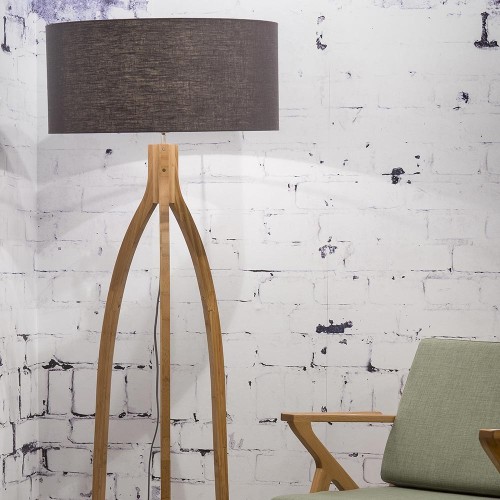 Lampadaire Annapurna lin gris foncé Good & Mojo