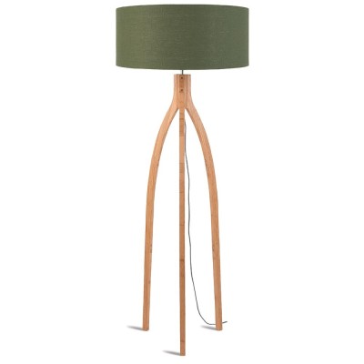 Lampada da terra Annapurna in lino verde bosco Good & Mojo 2