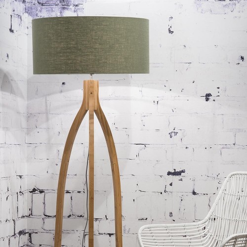 Annapurna floor lamp linen green forest Good & Mojo