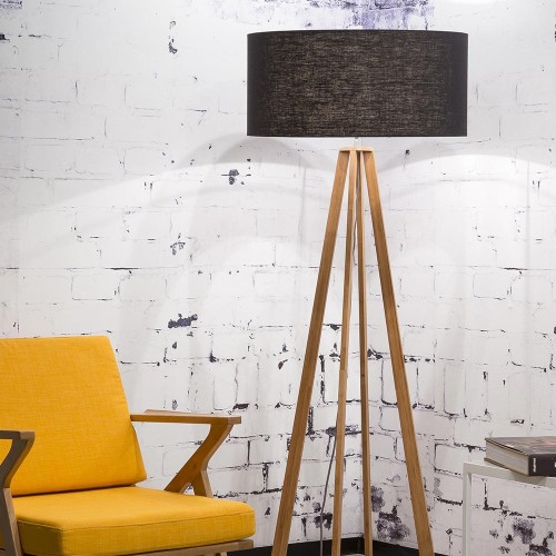 Lampadaire Everest lin noir Good & Mojo