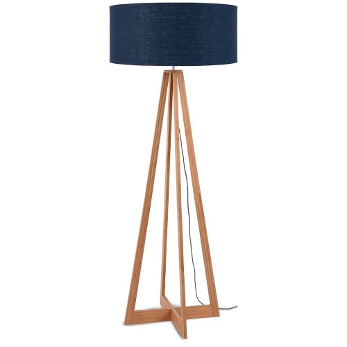 Lampadaire Everest lin bleu denim Good & Mojo