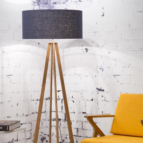 Stehlampe Everest Denim blaues Leinen Good & Mojo