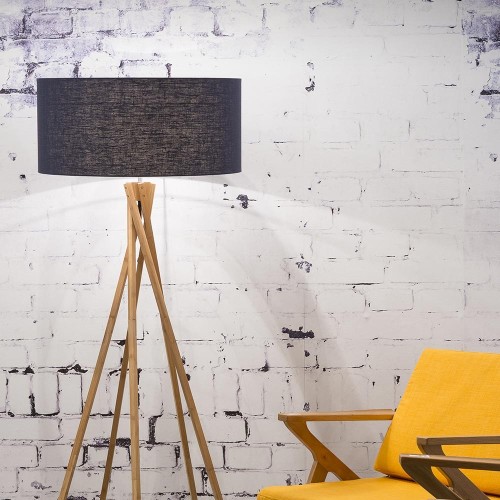 Stehlampe Kilimanjaro Leinen blau Denim Good & Mojo