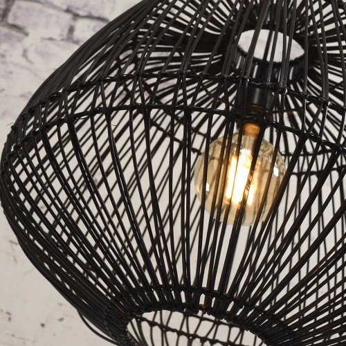 Madagascar pendant lamp rattan black Good & Mojo
