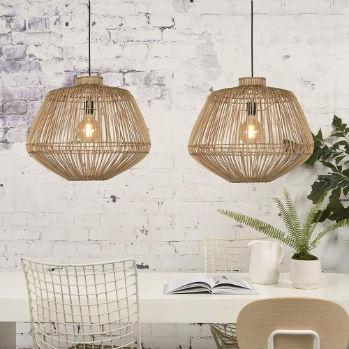 Suspension Madagascar rotin naturel Good & Mojo