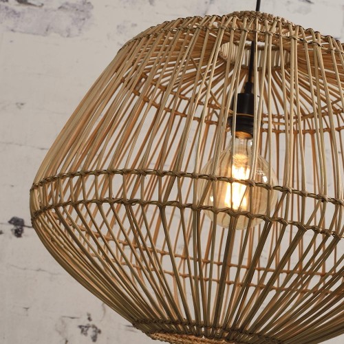 Lampada a sospensione in rattan naturale del Madagascar Good & Mojo