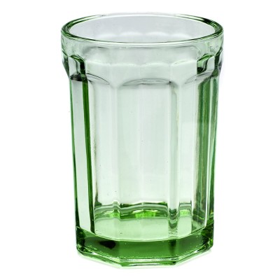 Glas L Fish & Fish transparant groen (set van 4) Serax