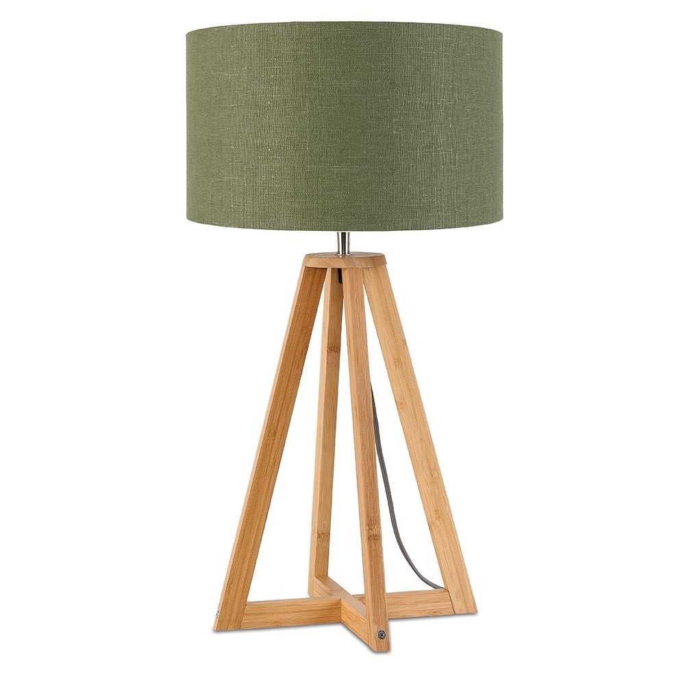 Everest table lamp linen green forest Good & Mojo