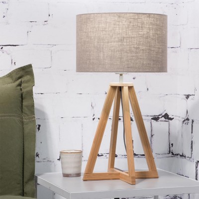 Everest table lamp dark linen Good & Mojo