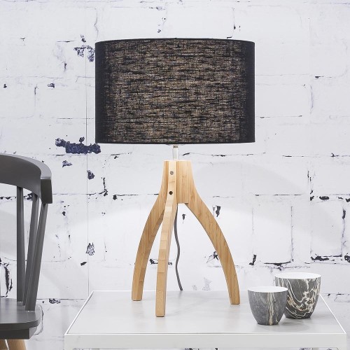 Lampe à poser Annapurna lin noir Good & Mojo