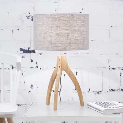 Annapurna table lamp linen light grey Good & Mojo