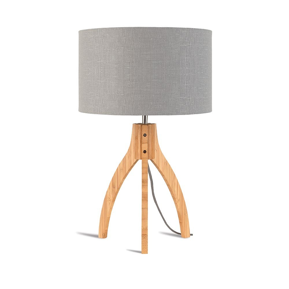 Annapurna table lamp linen light grey Good & Mojo