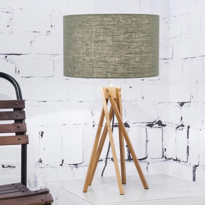 Kilimanjaro tafellamp bosgroen linnen Good & Mojo