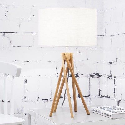 Kilimanjaro tafellamp wit linnen Good & Mojo