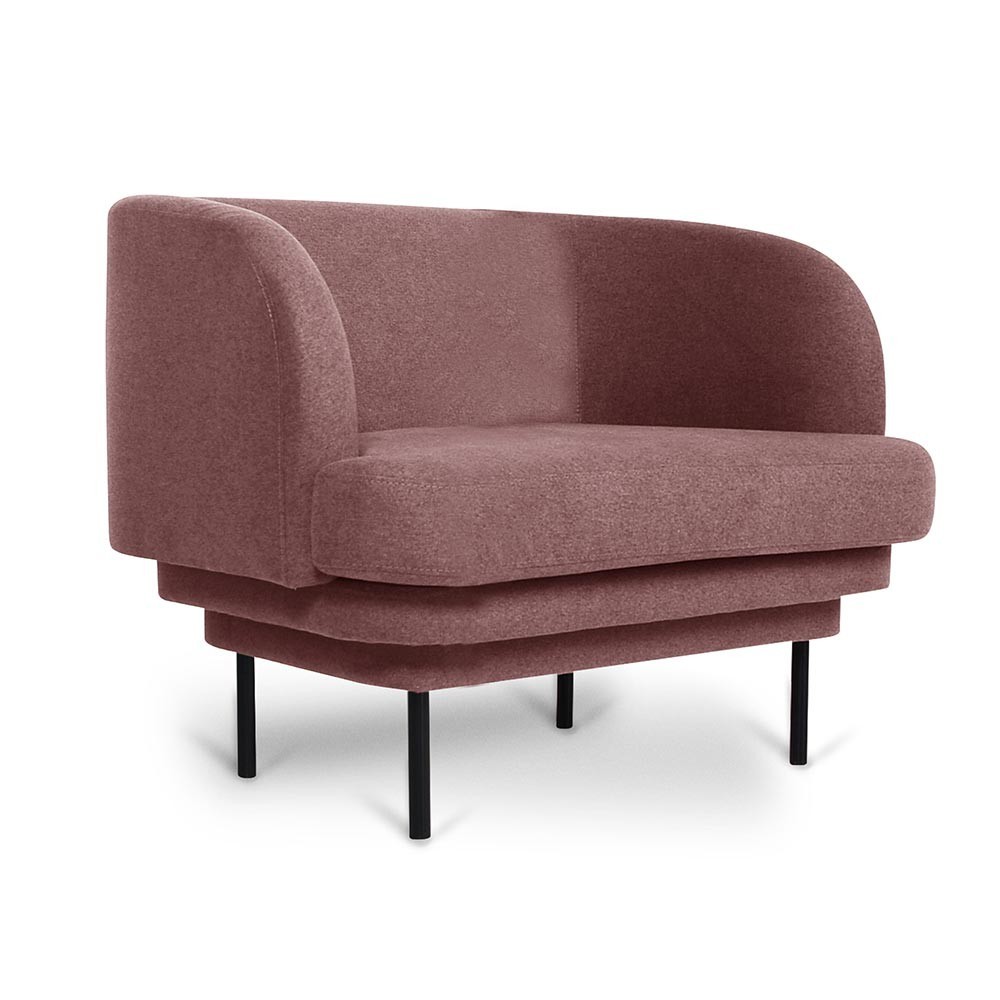 Cornice armchair black & pink fabric ENOstudio