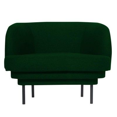 Cornice armchair black & teal green velvet ENOstudio