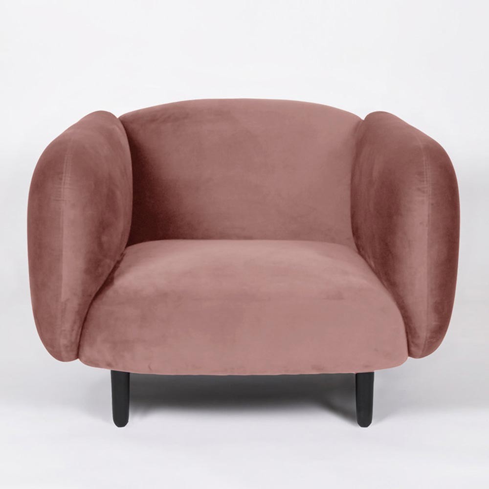 Moïra armchair pink velvet ENOstudio