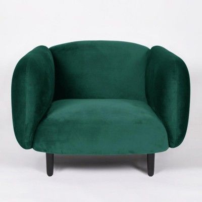 Moïra armchair teal green velvet ENOstudio