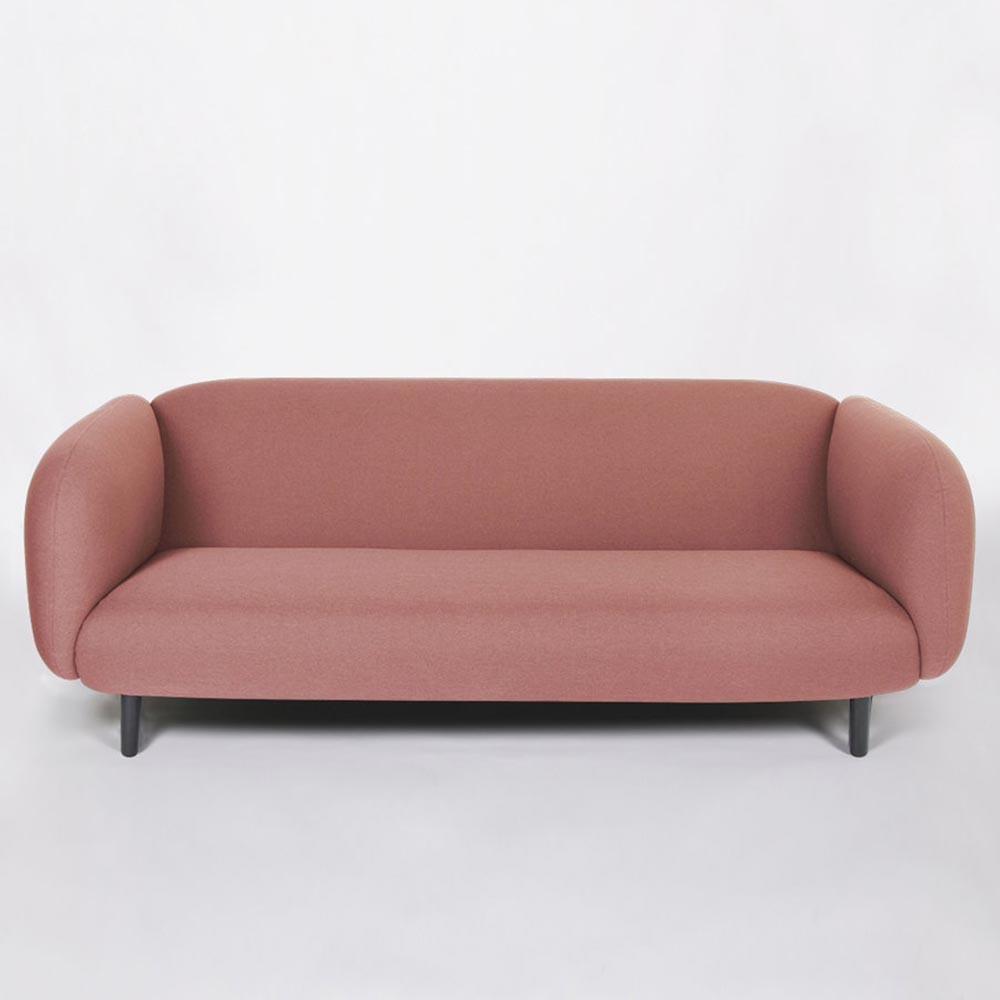 Moïra 3 seaters sofa pink fabric ENOstudio